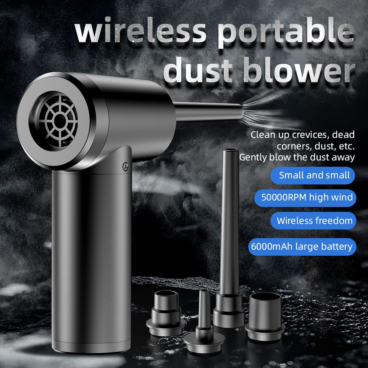 Cordless Compressed Air Duster Blower for Cleaning Laptops Printers X135