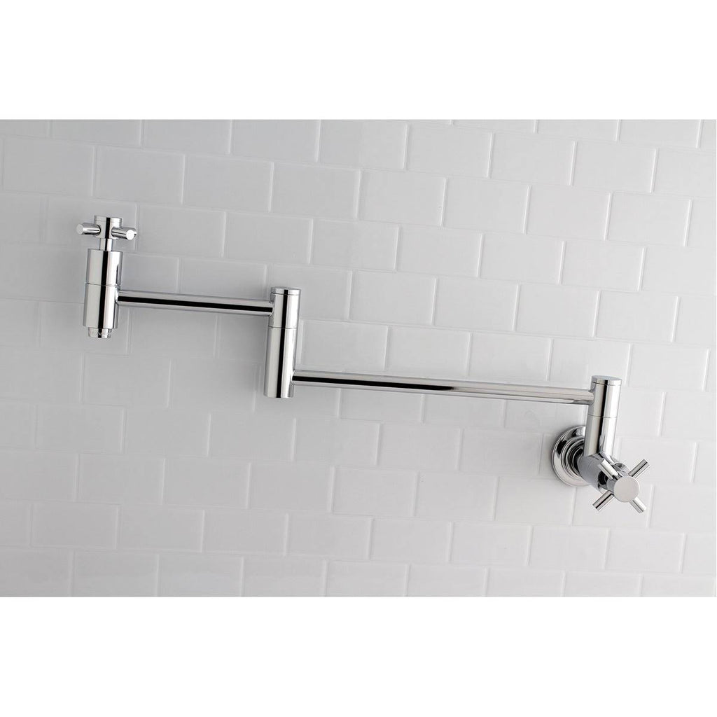 Matte Black Wall Mount Pot Filler Kitchen Faucet V12565