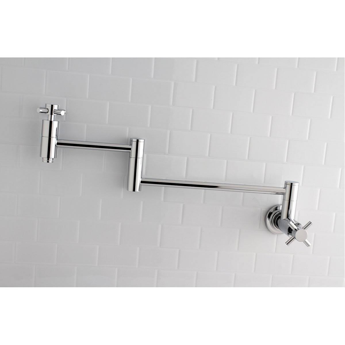 Matte Black Wall Mount Pot Filler Kitchen Faucet V12565