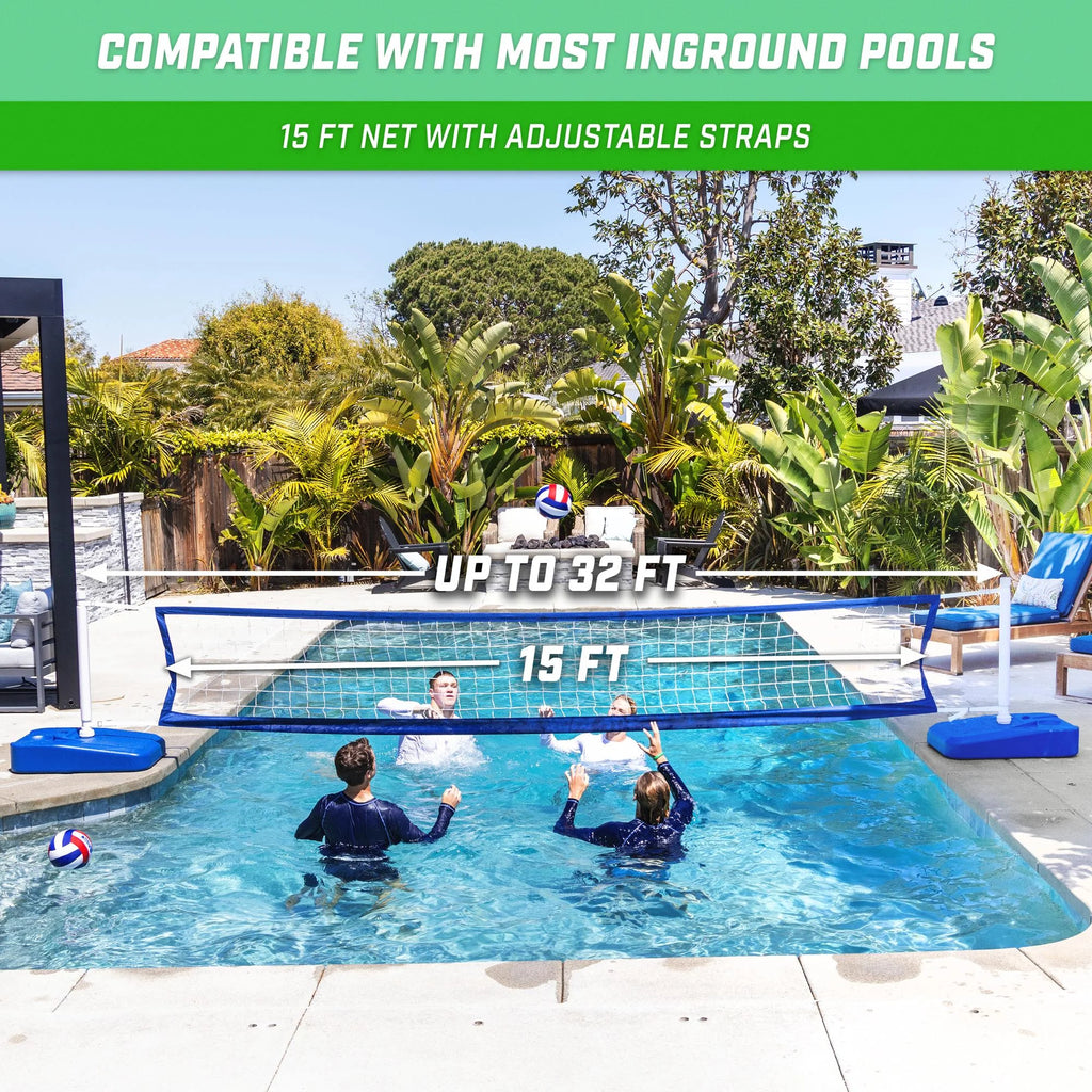 2-in-1 Pool Basketball & Volleyball Game Set T45279