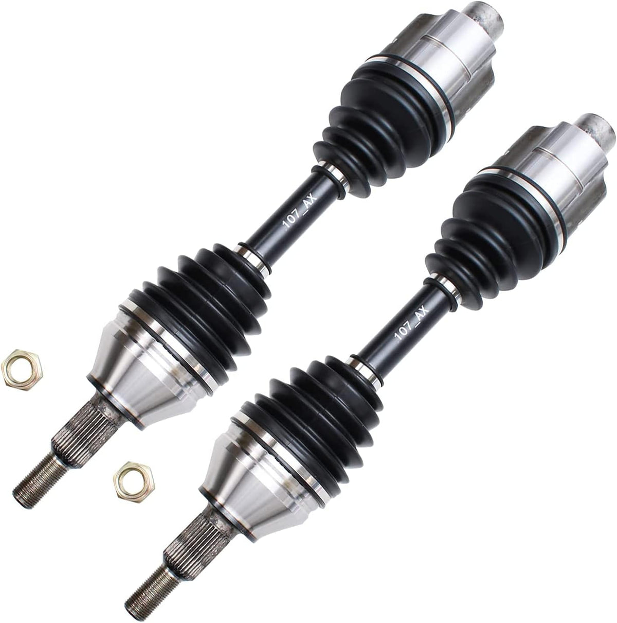 4WD Front CV Axle Drive Shafts + Upper Control Arm w/ Ball Joint Replacement 4pc Set Y3131