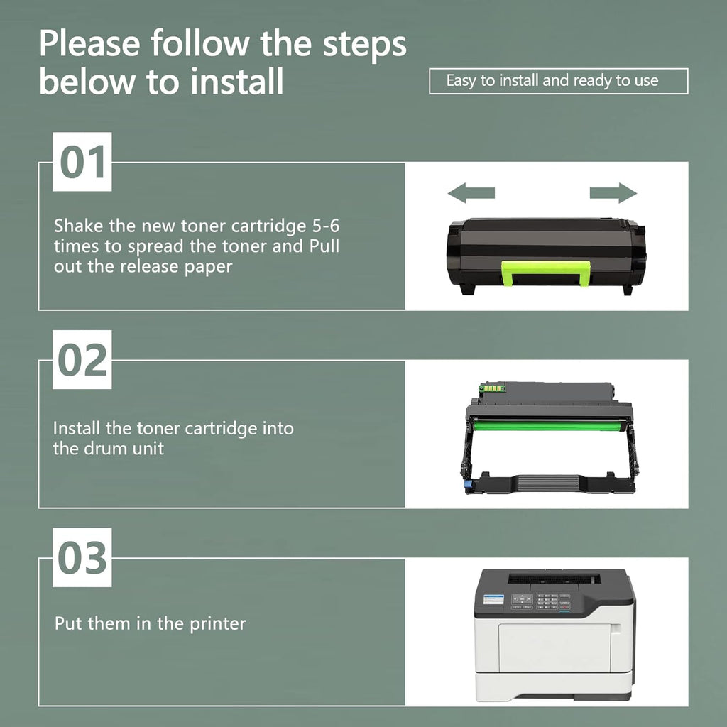 Black Remanufactured Toner Cartridge for Lexmark Printer P8183