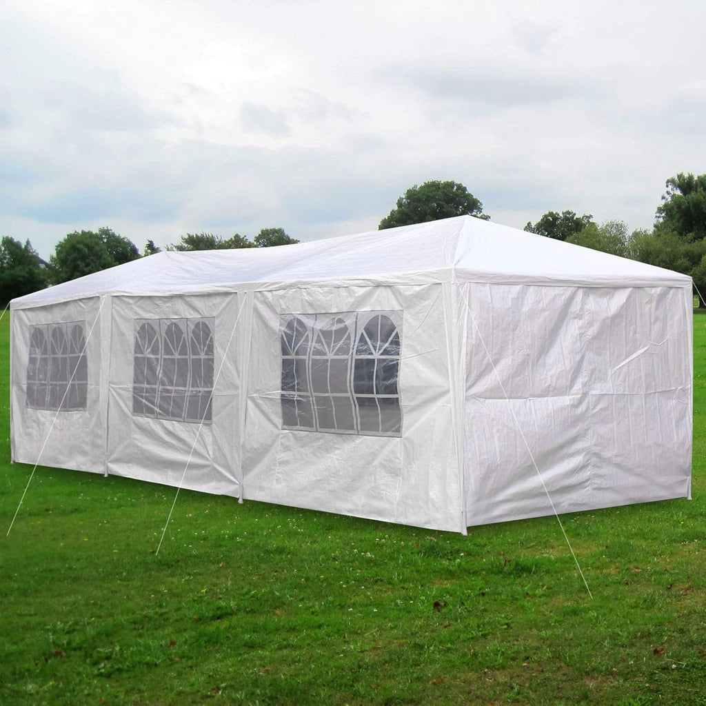 10'x20' Outdoor Canopy Tent Gazebo with 4 Removable Enclosure Sidewalls & 2 Zippered Doorways E225