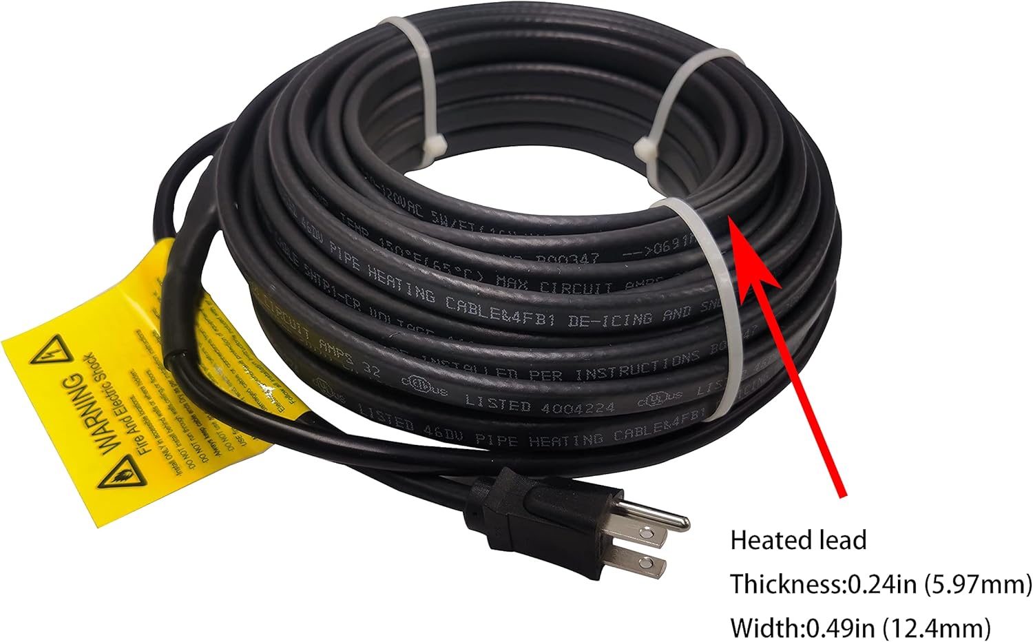 6-feet 120V Self Regulating Heating Cable, Pack of 2 G5451