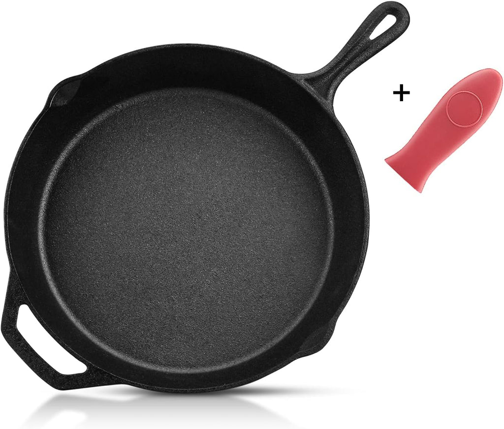 Cast Iron Skillet 3-Pack Set (8, 10, 12) Pre-Seasoned Cookware V686675