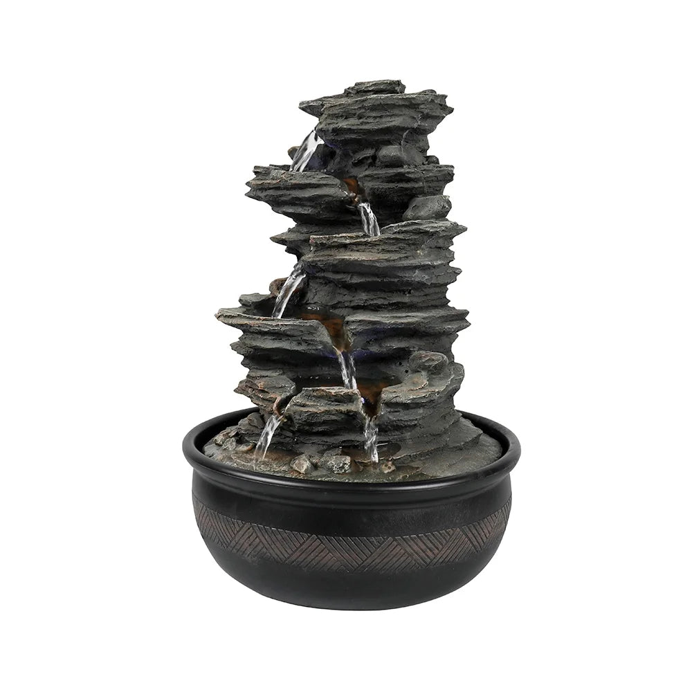 Tabletop Water Fountain with LED Lights C1728
