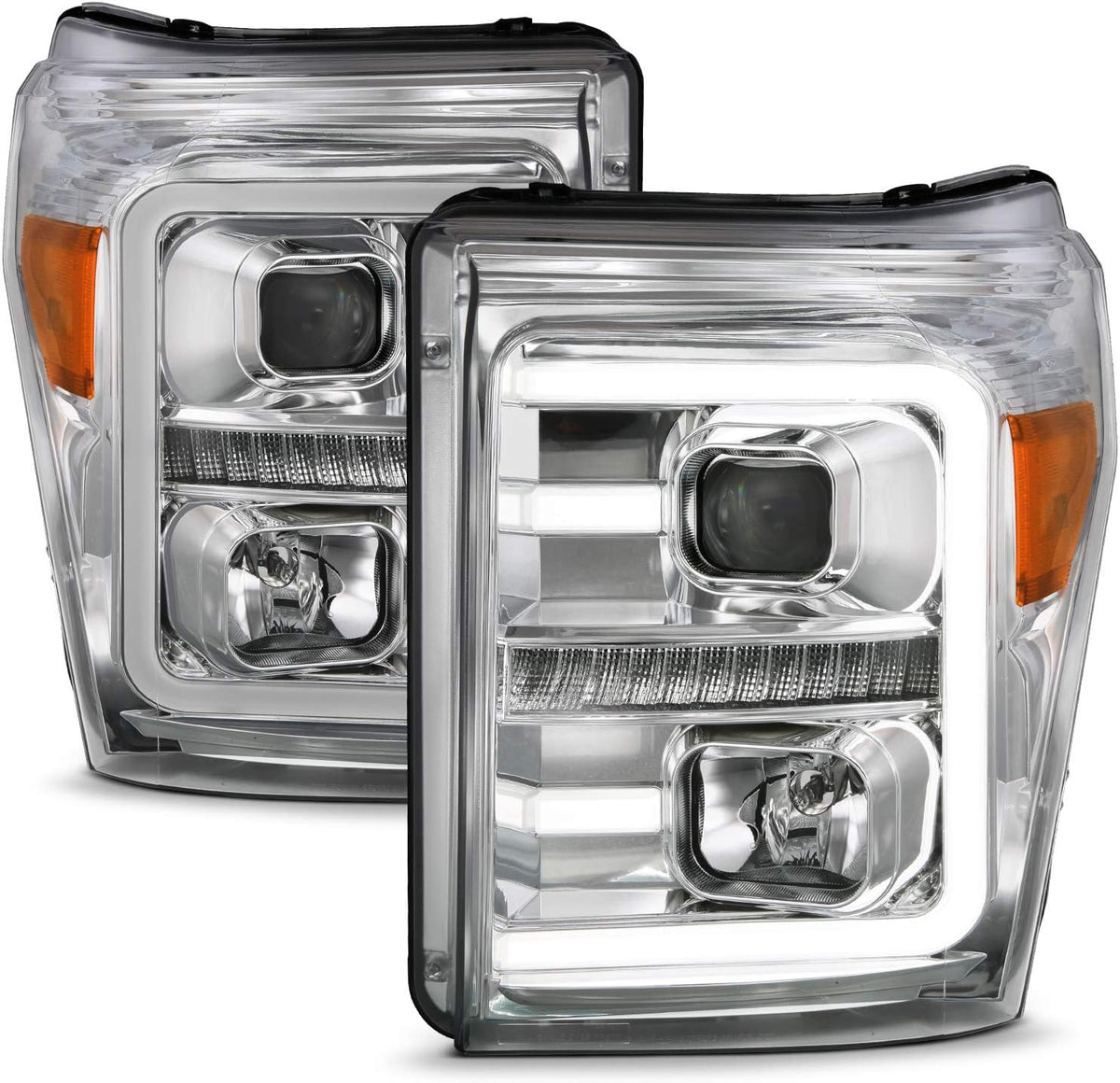 Chrome Projector Headlight Assembly Set H667675