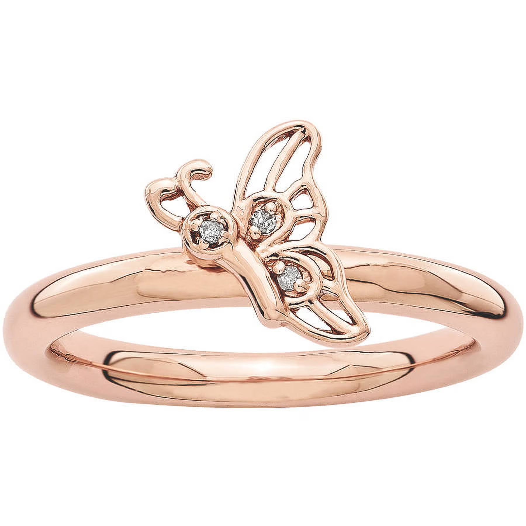 Pink-Plated Butterfly Ring Q656831