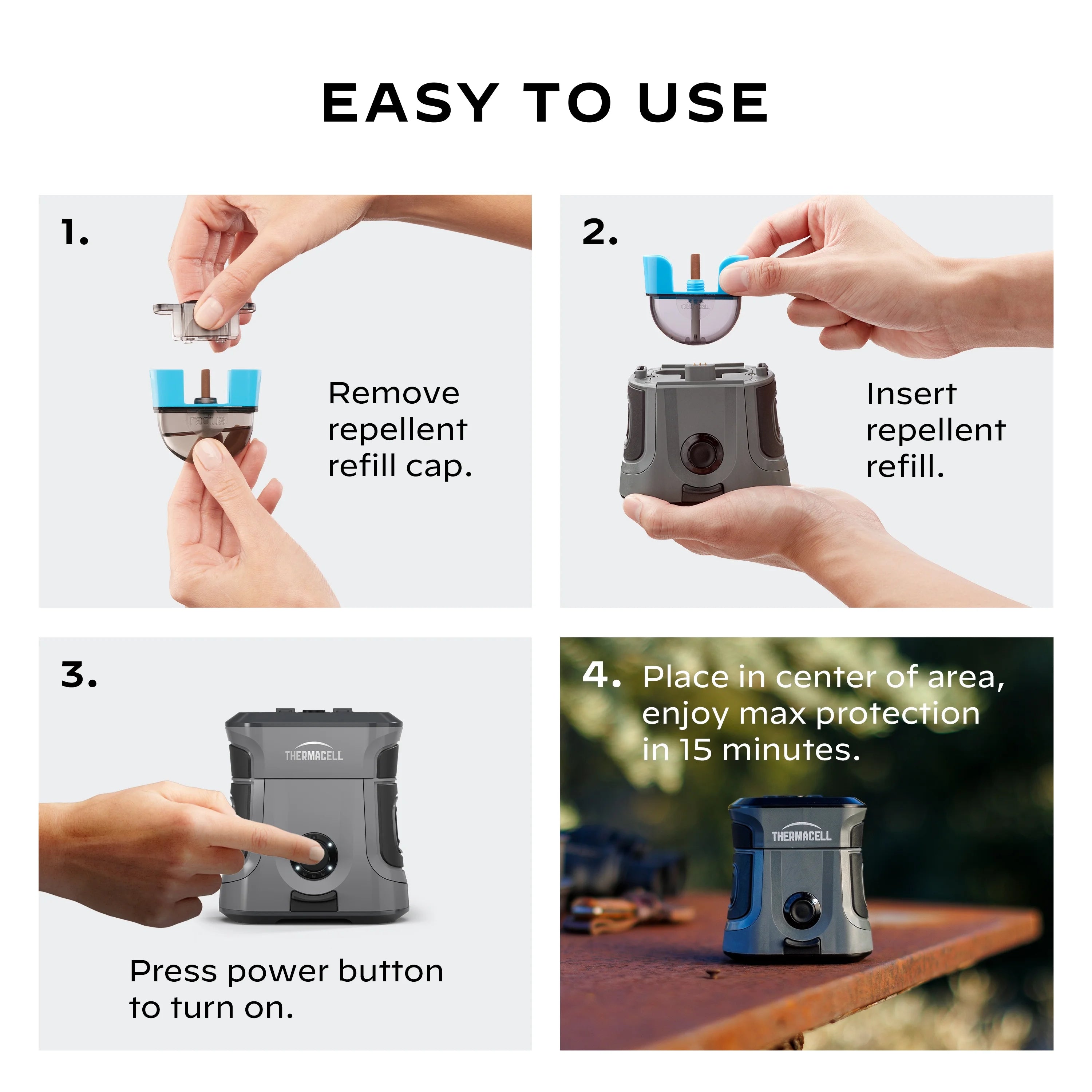 Rechargeable Mosquito Repellent with 12-Hour Refill W769