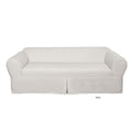 White Cotton Twill 2 Piece Sofa Slipcover N86063