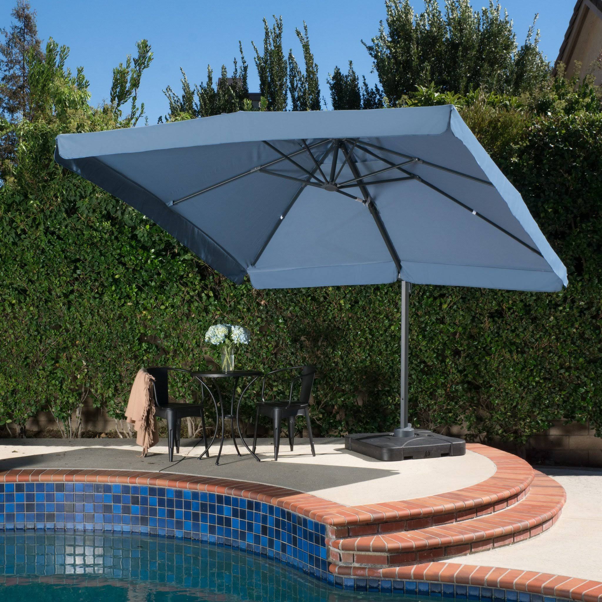 Lavender 9.8-Foot Canopy Umbrella with Base I4462