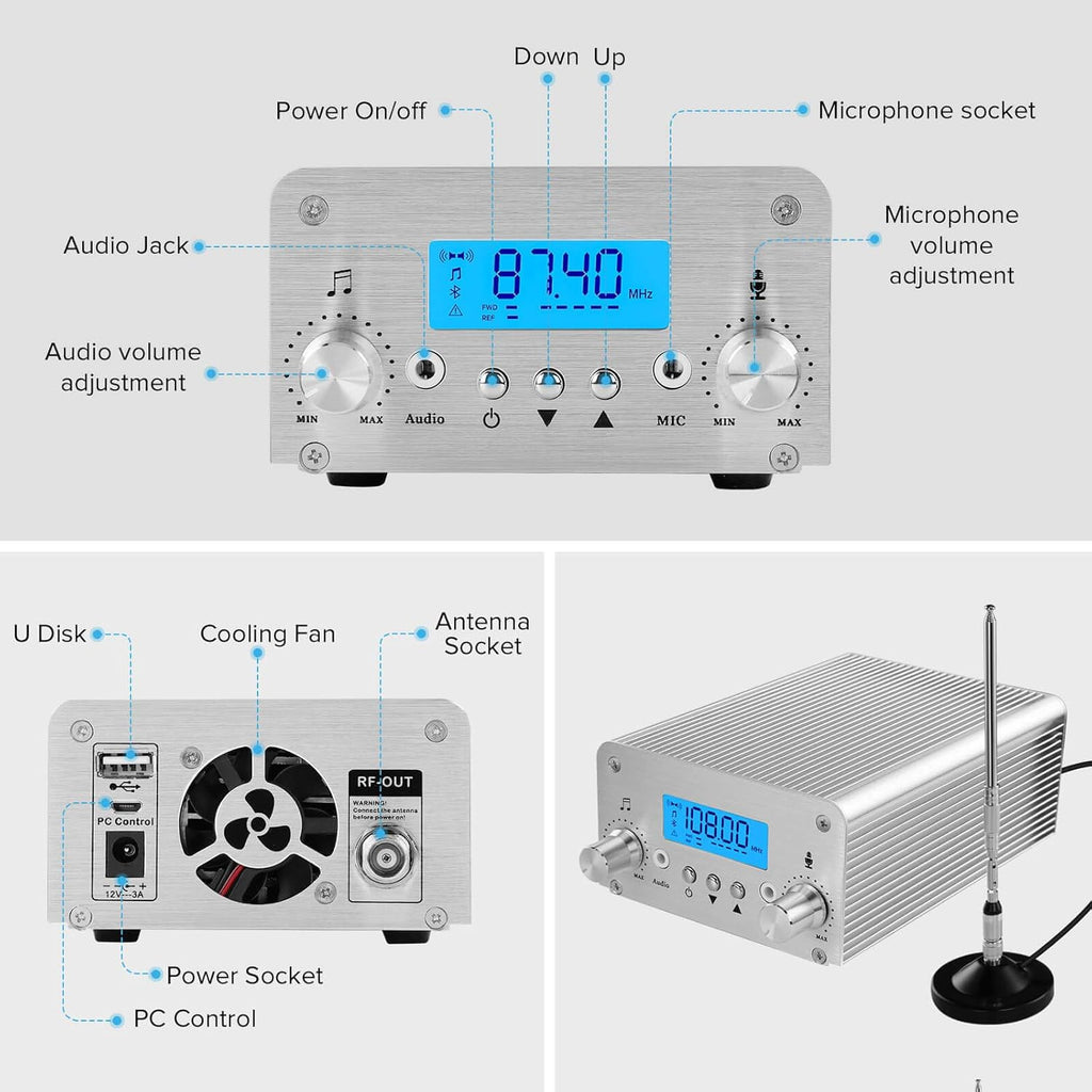 15W FM Broadcast Transmitter 87~108MHz Z602865