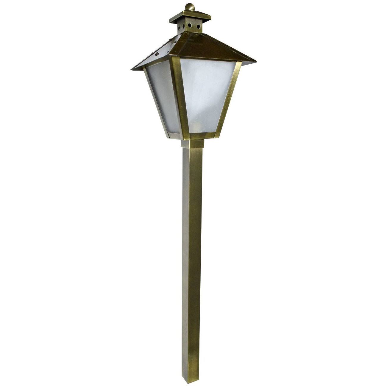 Antique Brass 12V Post Lantern Path Light H806468