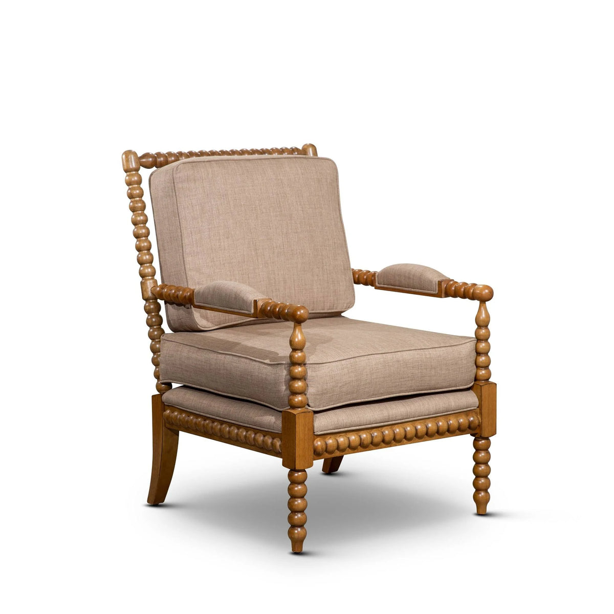 Spindle Chair, Weathered Oak, Mocha Q3406