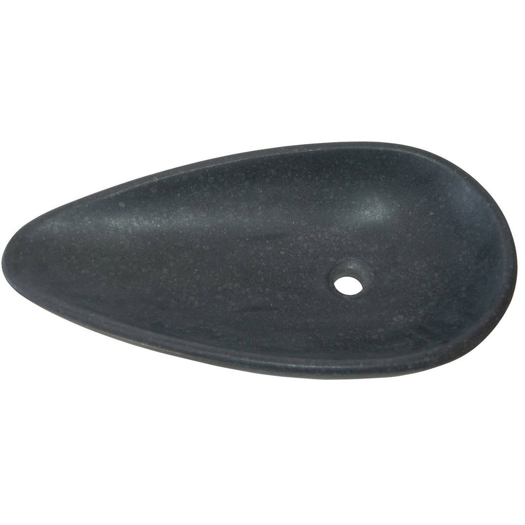 Honed Black Basalt Vessel Sink U7735