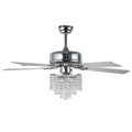 Chrome Crystal Ceiling Fan with Light Kit and Remote Control A472