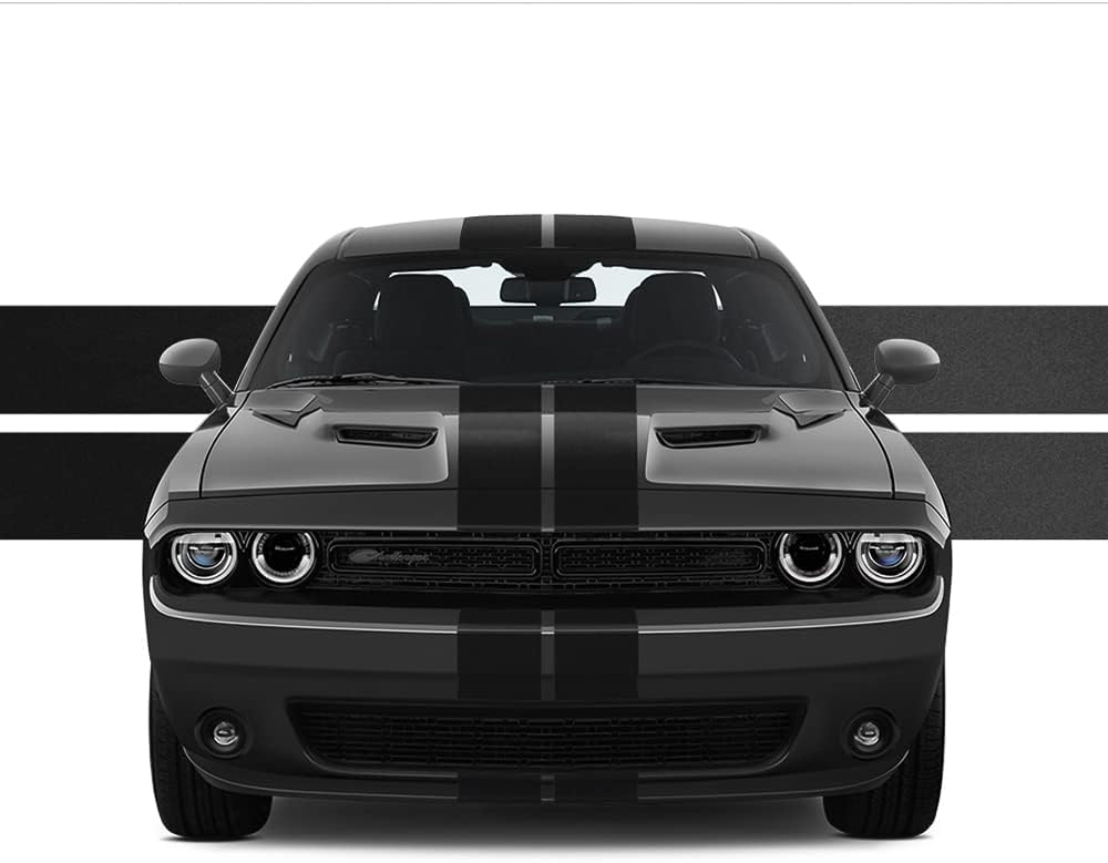 Dual 8" Racing Stripes for Dodge Challenger 2008 to 2019 Pack of 2 O805