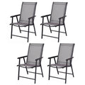 Grey Set of 4 Patio Folding Chairs A61234