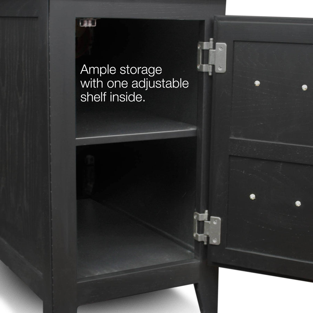 Slate Black Shaker Cabinet End Table T9492