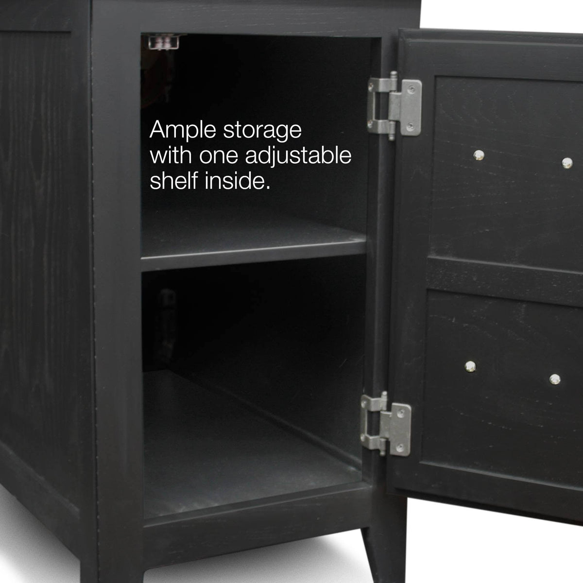 Slate Black Shaker Cabinet End Table T9492