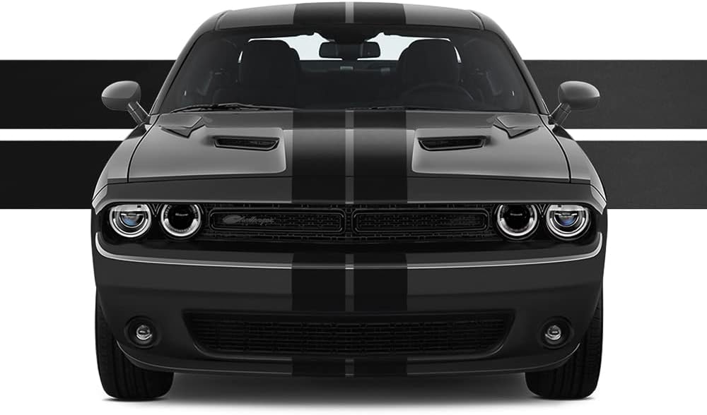 Dual 8" Racing Stripes for Dodge Challenger 2008 to 2019 Pack of 2 O805