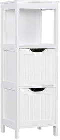 White 2 Drawer Wood Floor Cabinet Q90843
