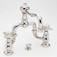 Satin Nickel Lavatory Bridge Faucet F32916