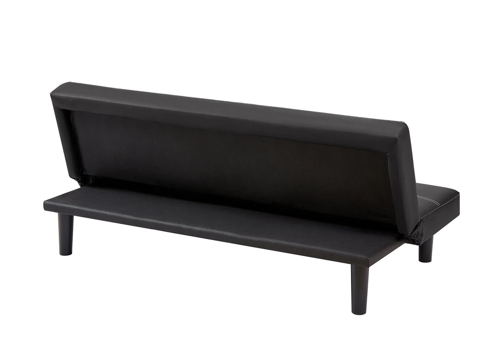 Black PU Convertible Sofa Bed O79738