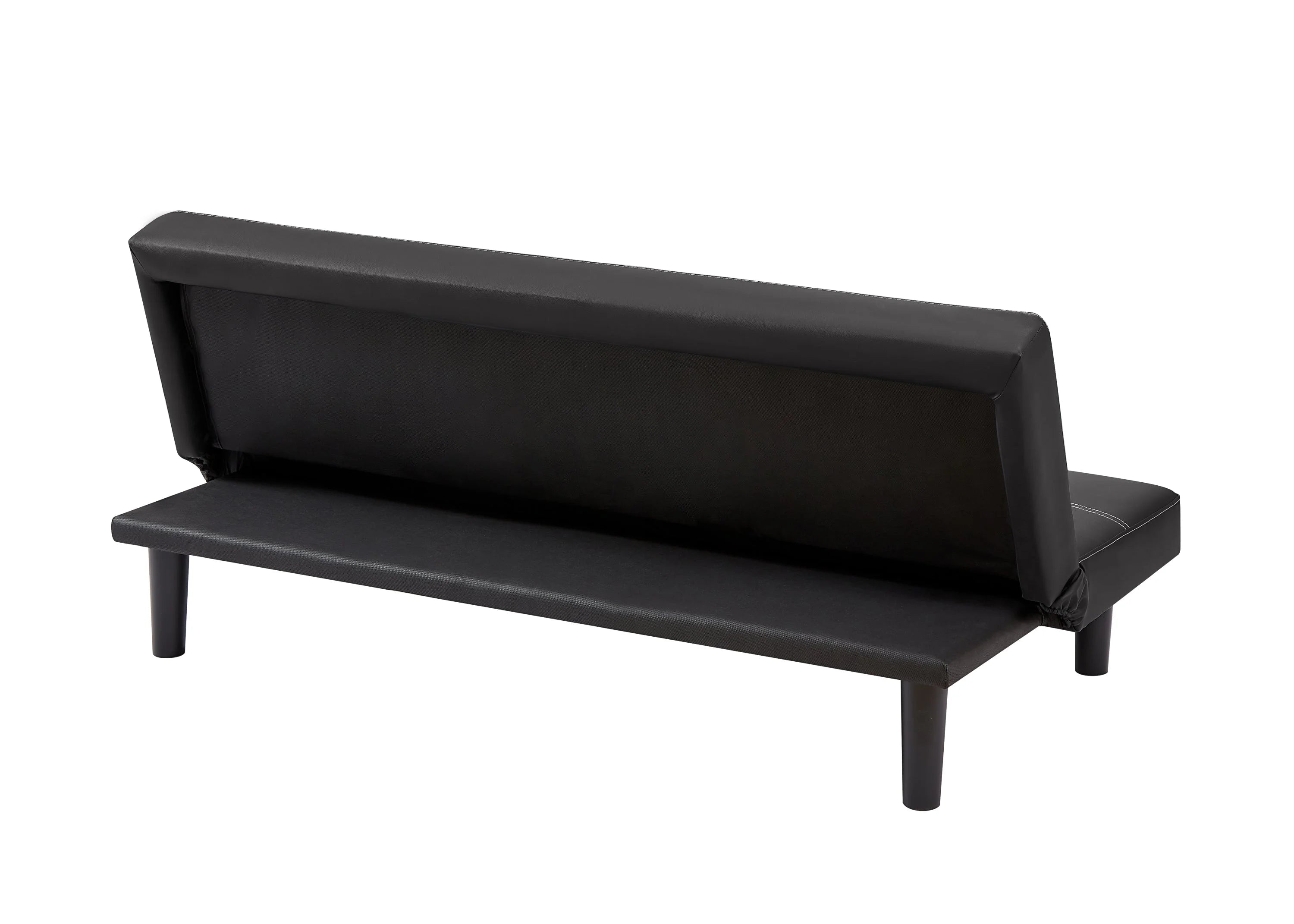 Black PU Convertible Sofa Bed O79738