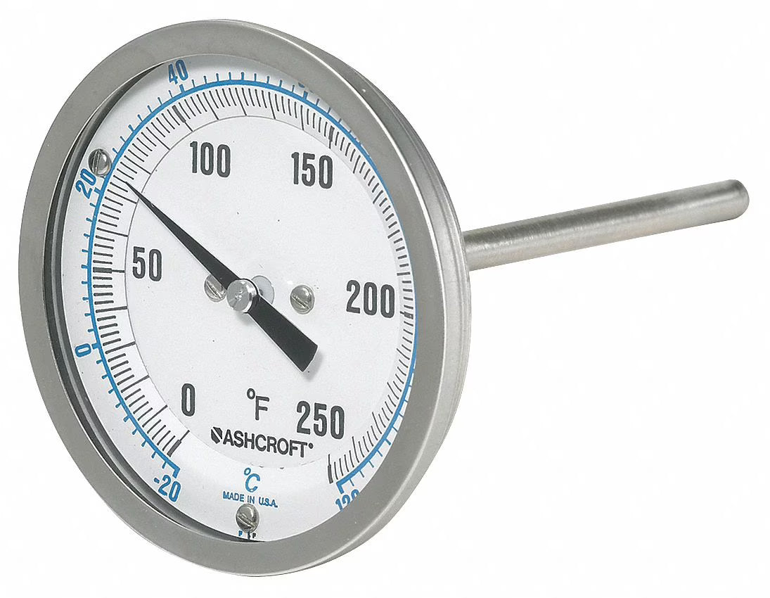 Dial Thermometer, Bi-Metallic, Back Conn. C925134
