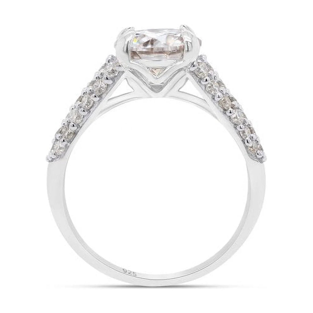 14K White Gold Multi Row Solitaire Ring E6462