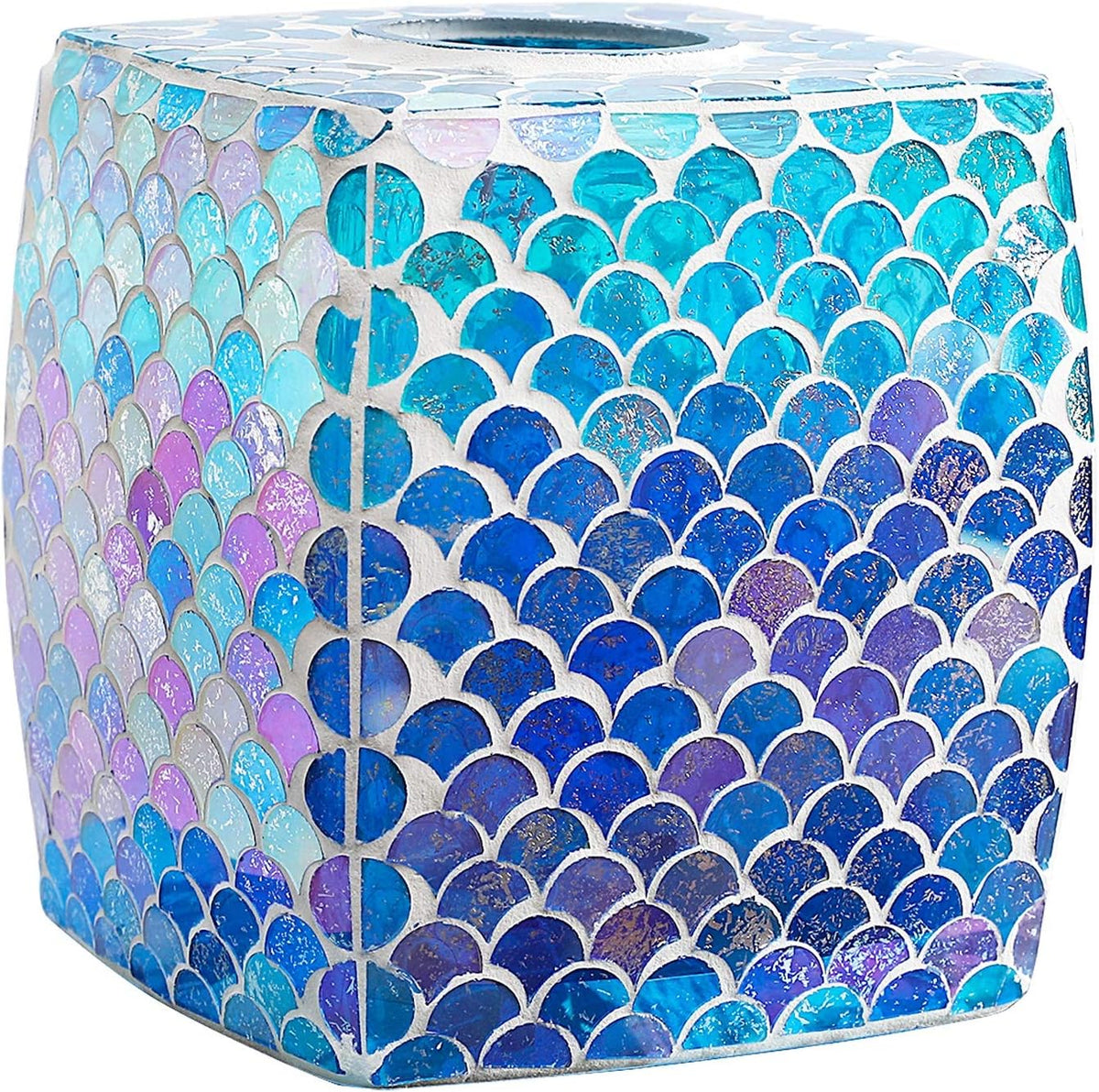 Mosaic Glass Tissue Holder Square Box Pack of 2 S989