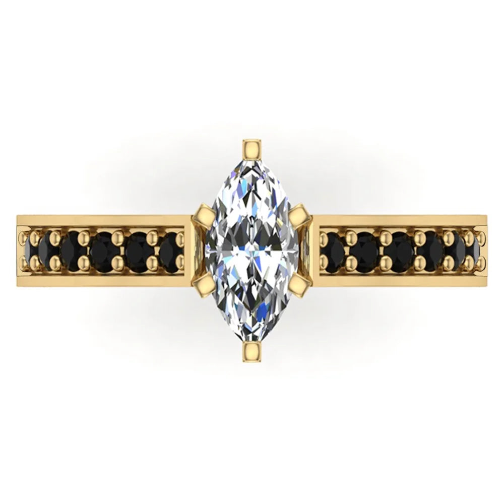 Black Diamond Ring 1.00 CT TW 14k Gold E334834