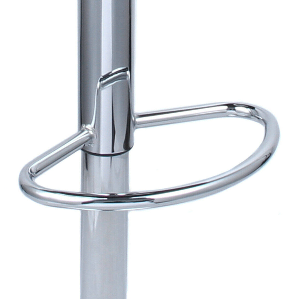 Black Leather Swivel Bar Stool, Set of 2 K3389