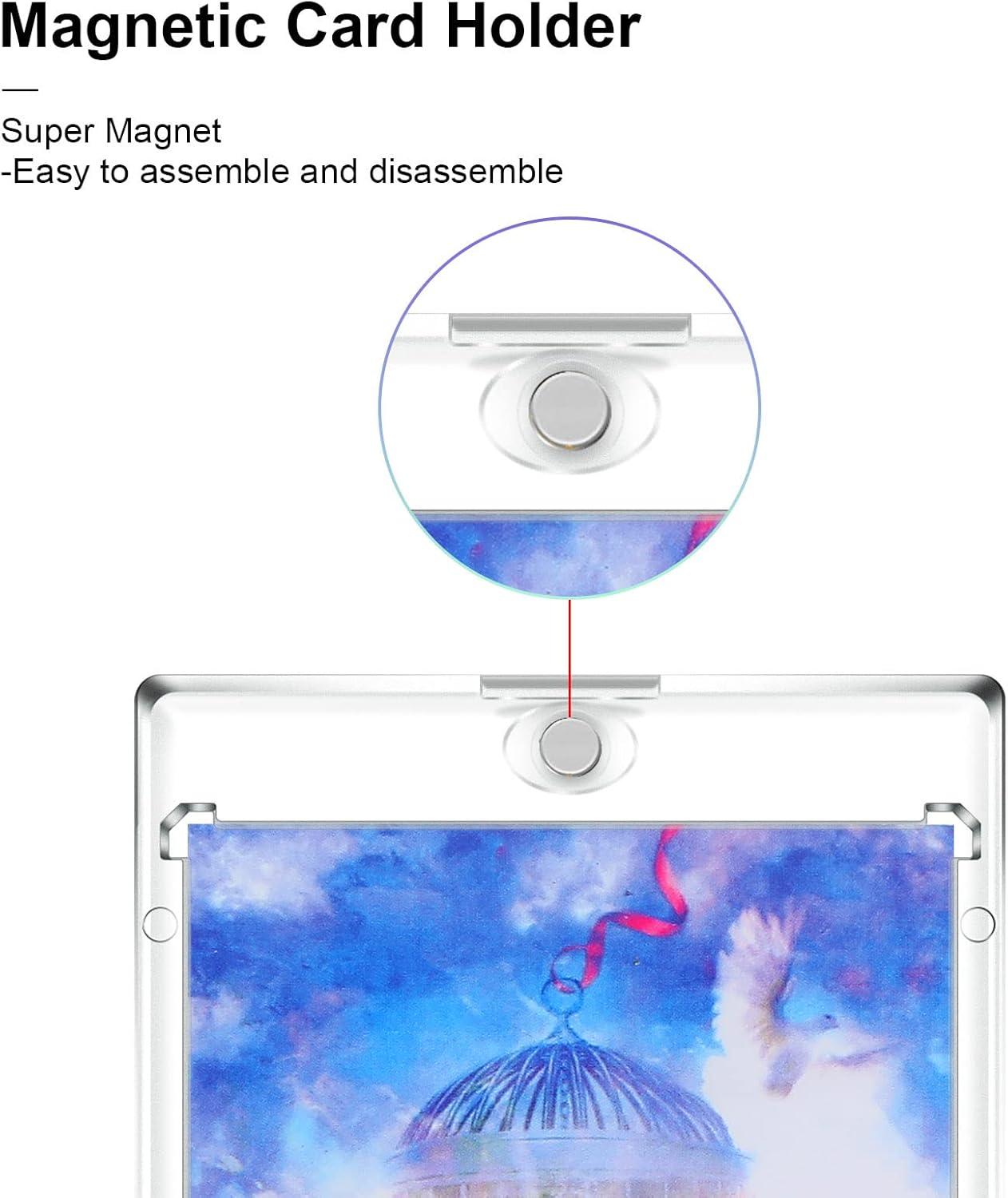 10 Pc Magnetic Card Holder Clear Display Card Protector P73974