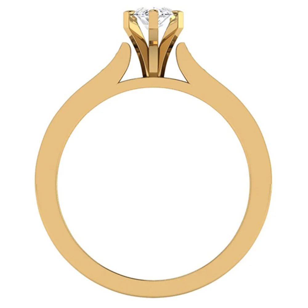 14K Gold 1.10 CT TW Marquise Cut Diamond Engagement Ring H33703