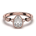 1.25 Carat Pear Cut Moissanite Engagement Ring in 925 Sterling Silver With 18k Rose Gold Plating R46940