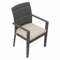 Canvas Flax Patio Dining Arm Chair U814