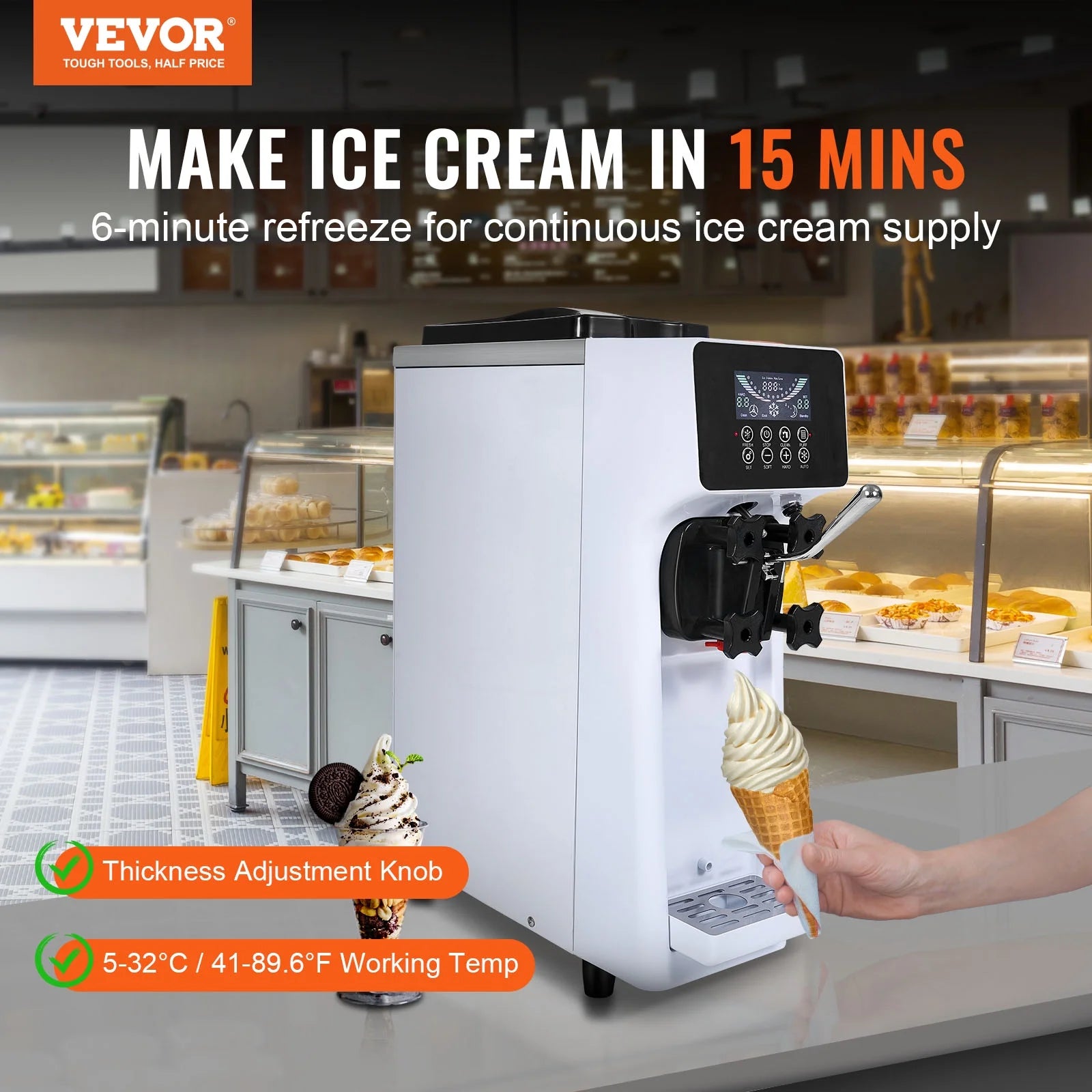10L/H Soft Serve Ice Cream Machine J651