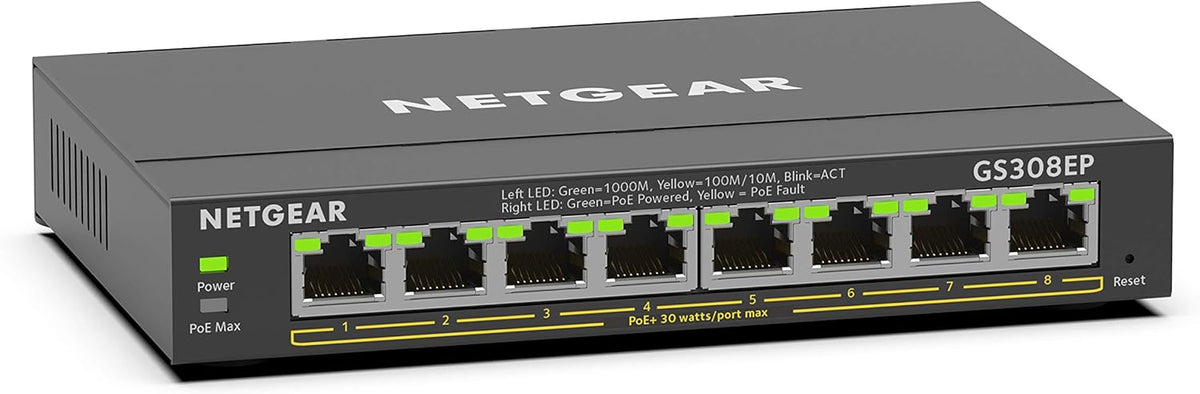 16-Port PoE Gigabit Ethernet Plus Switch with 15 x PoE+ @ 231W, 1 x 1G SFP Port V353