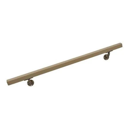 Aluminum Wall Handrail with Mounts, 8 ft, Beige N4202