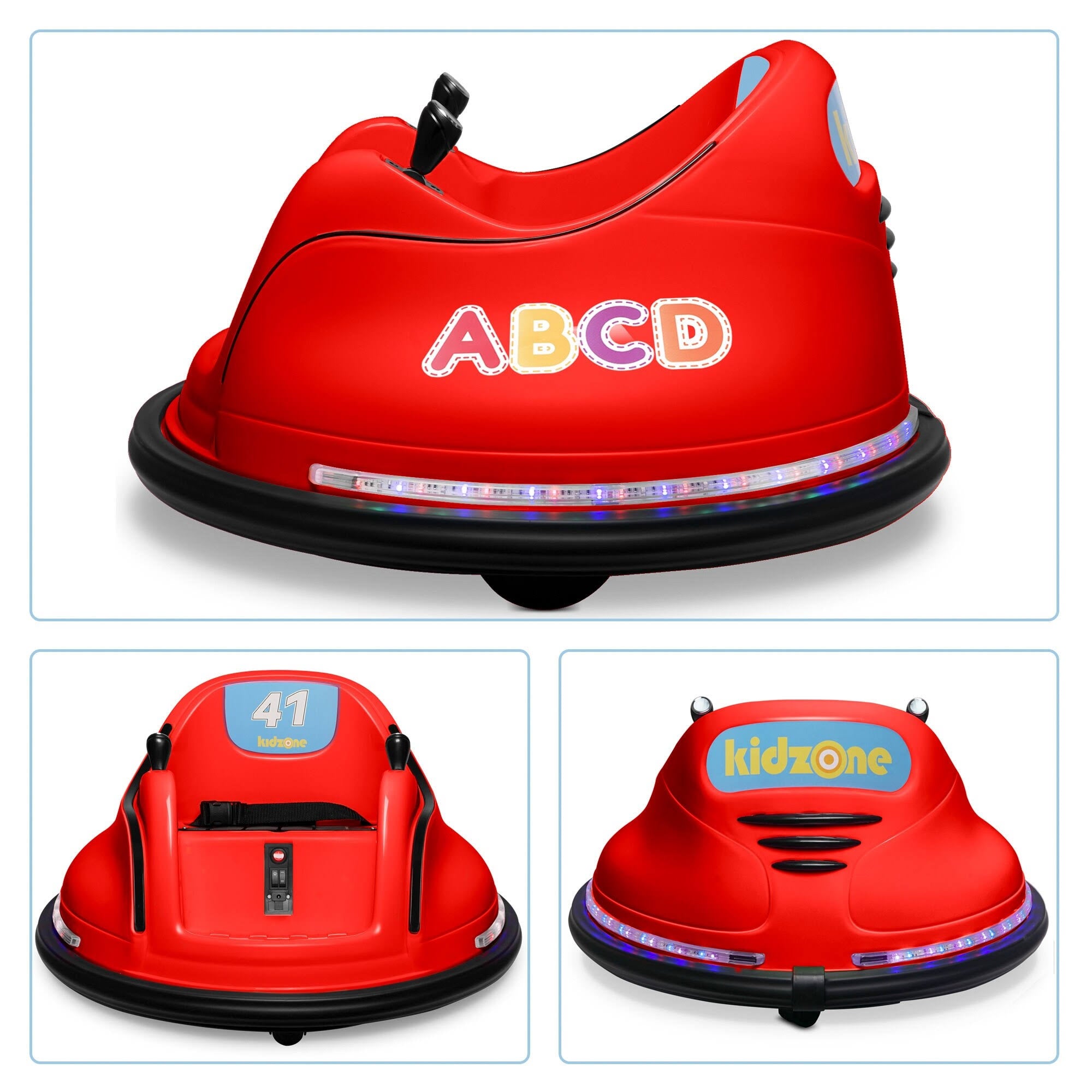 12V 2 Speed Bluetooth Electric Ride on Bumper Car with Remote Control S7340