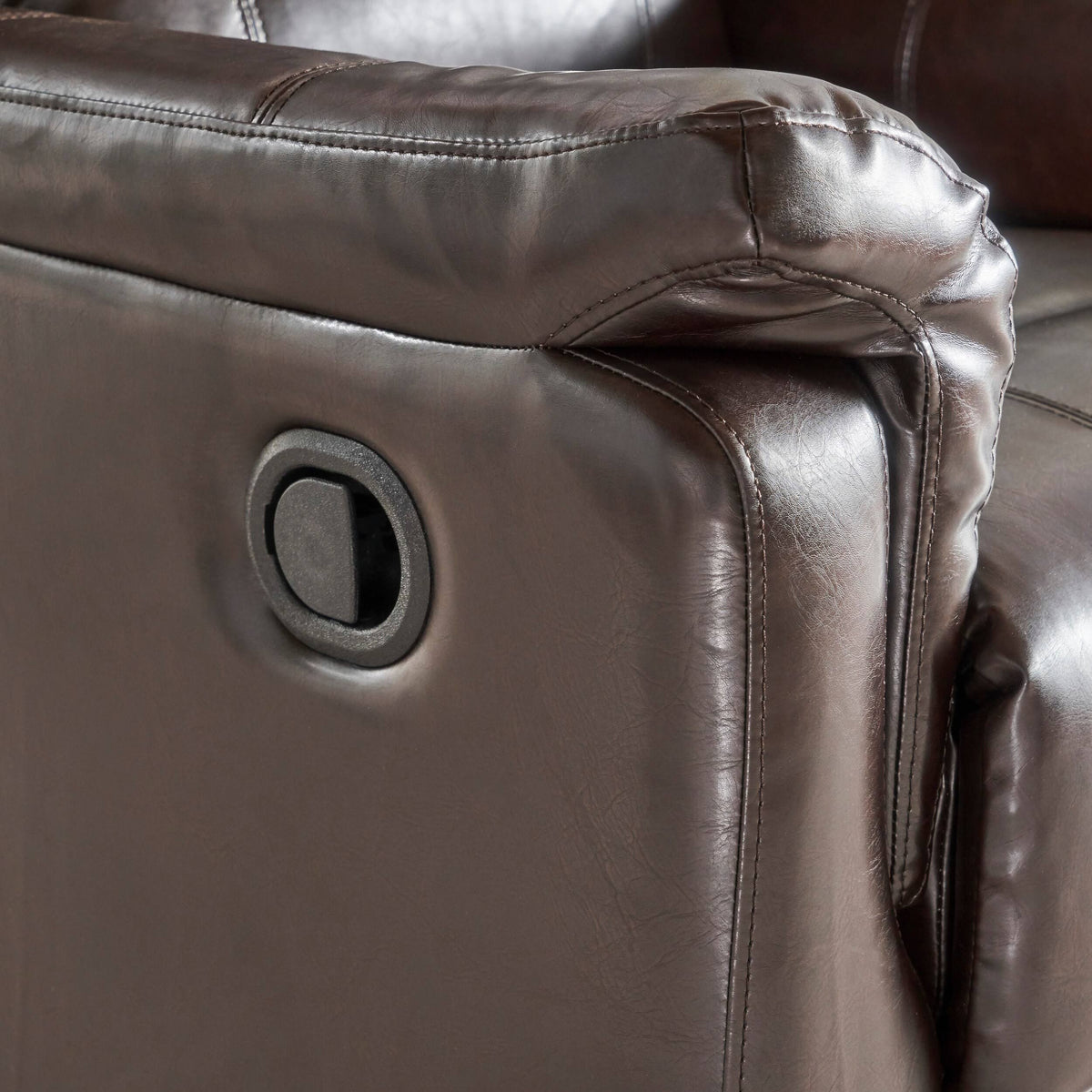 Faux Leather Swivel Gliding Recliner B413