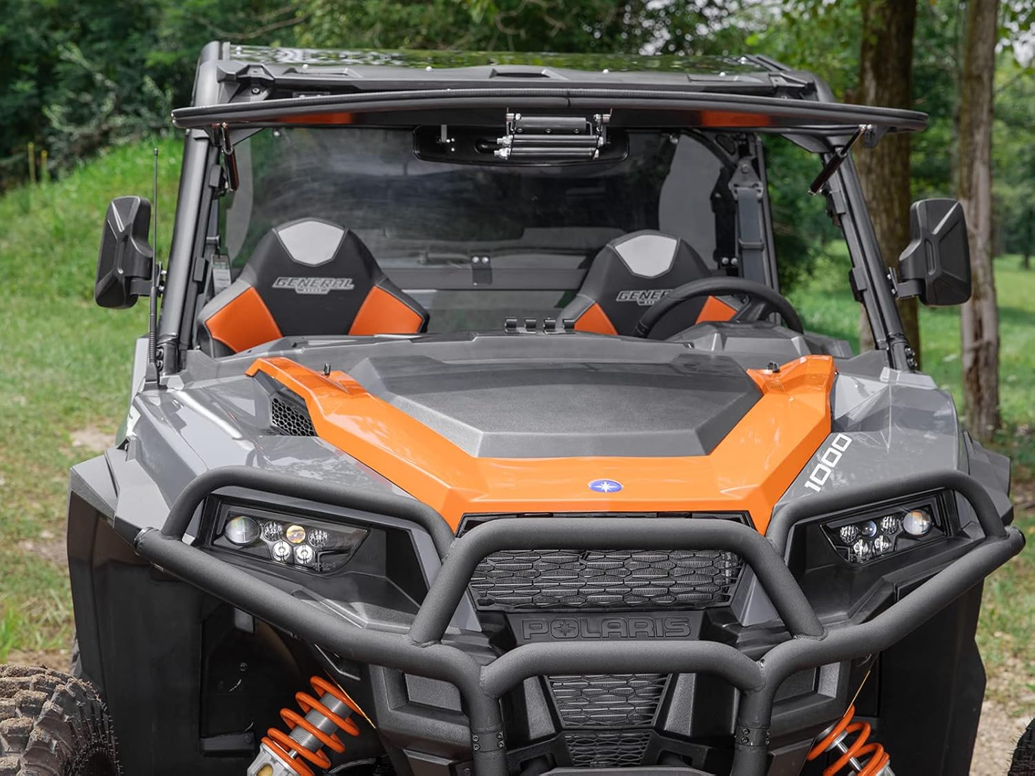 Heavy Duty Scratch Resistant Flip Windshield 1/4 Thick Polycarbonate V61821