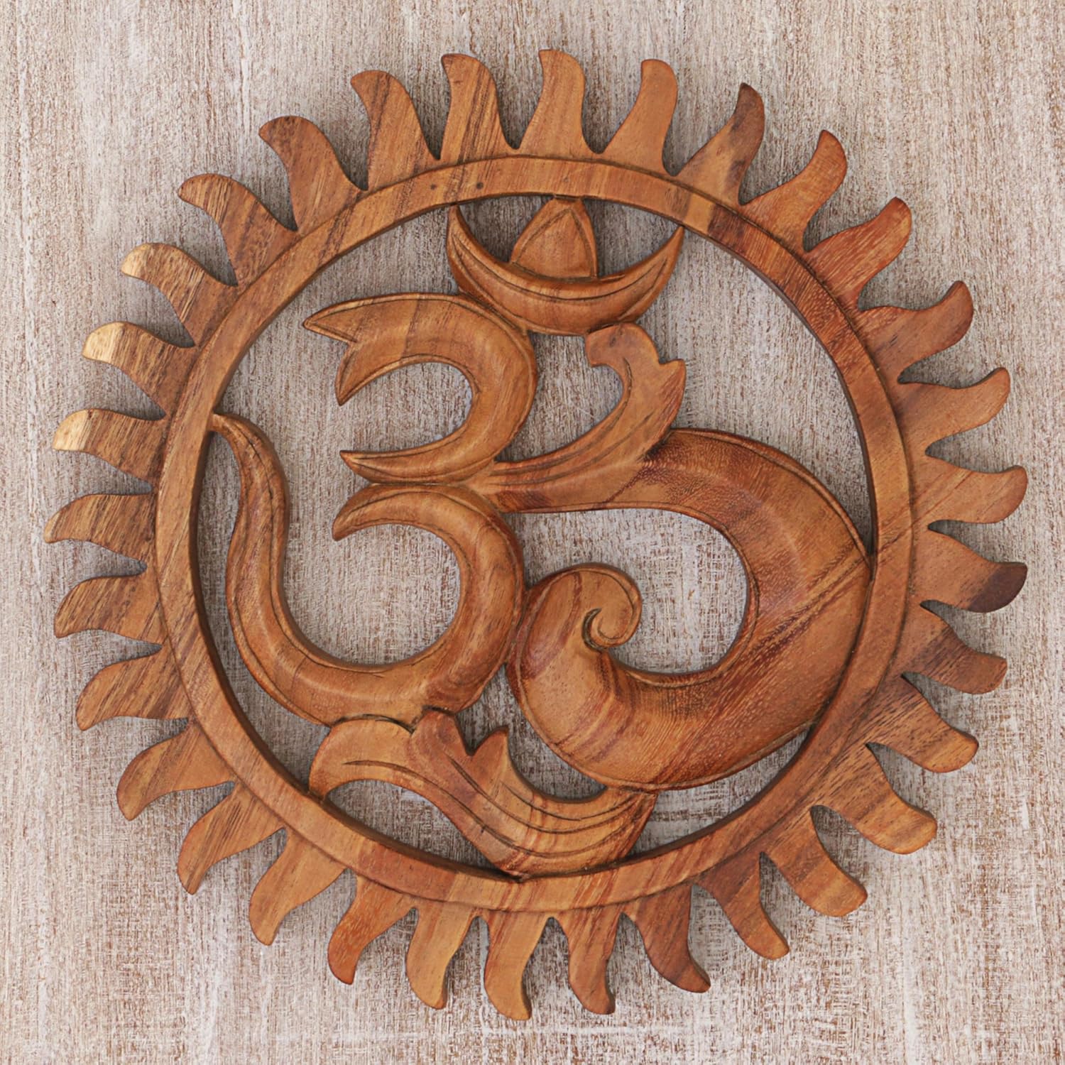 Brown Hand Crafted Suar Wood Relief Panel Pack of 2 N5539