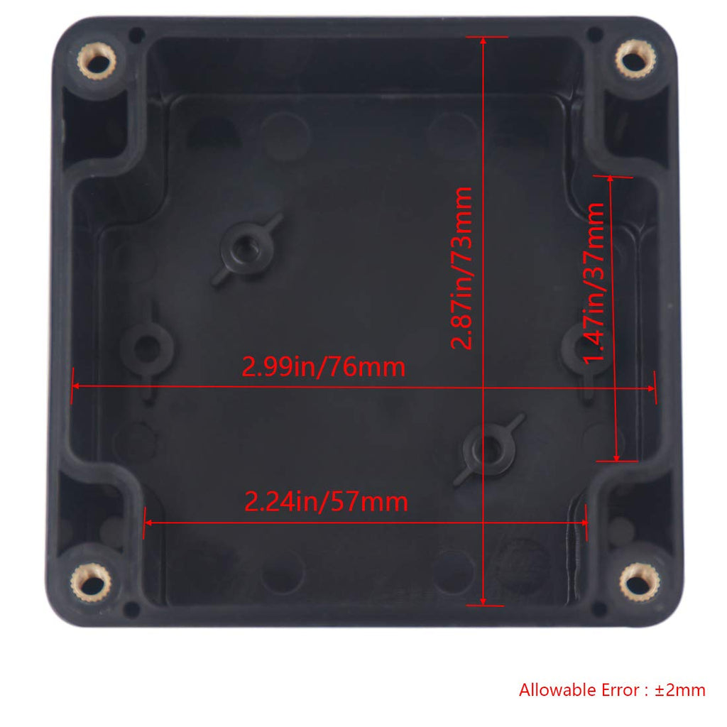 2 Pack Waterproof Plastic Junction Box ABS IP65 Electronic Project Case Power Enclosure 3.94 x 2.68 x 1.97 inch P52293
