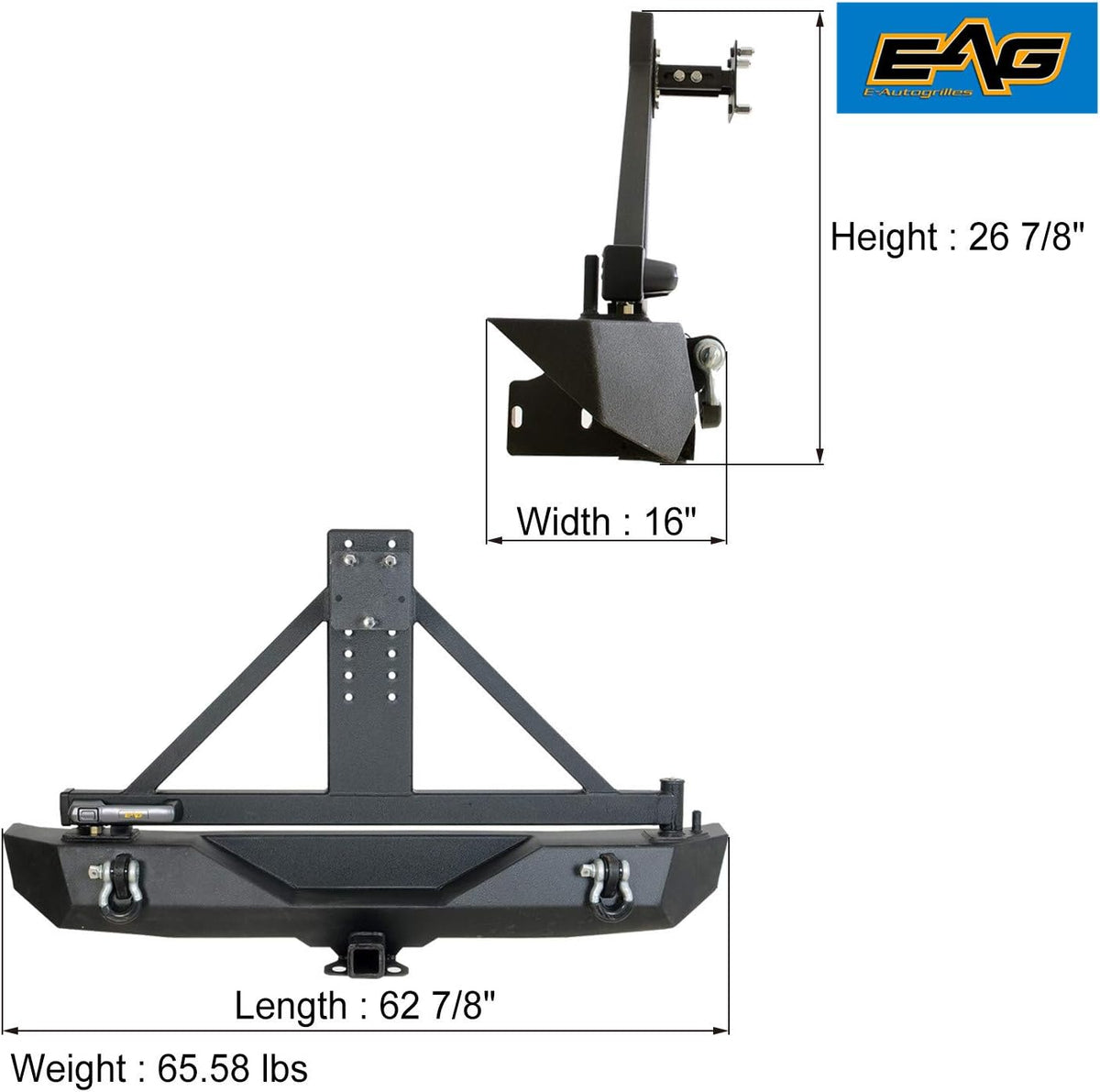 Rear Bumper with Secure Lock Tire Carrier Y4097