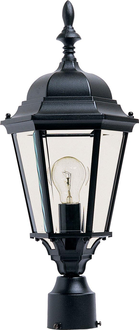 Black Cast Aluminum Outdoor Post Mount Light W327626