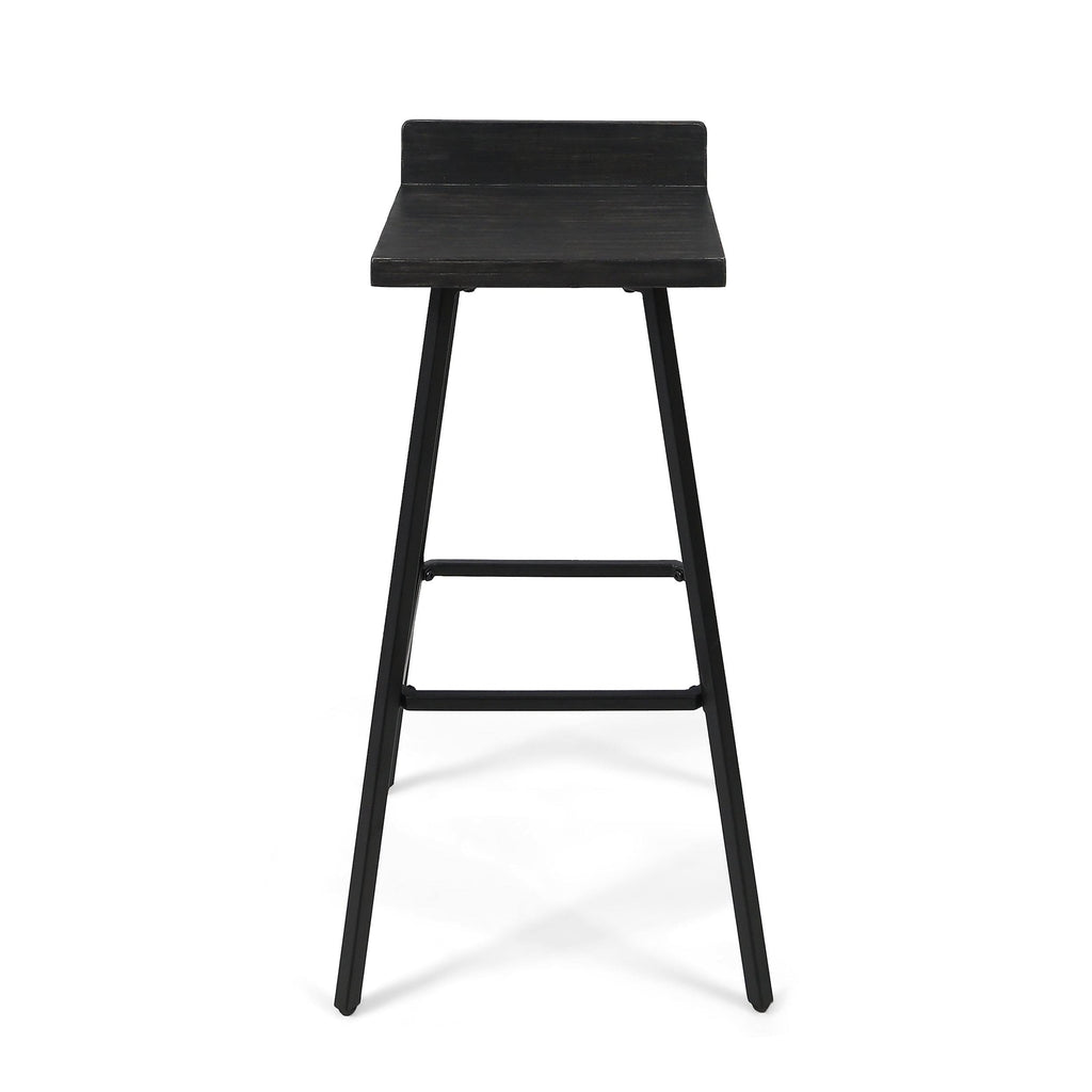 Dark Brown Bar Stool Set of 2 Q232