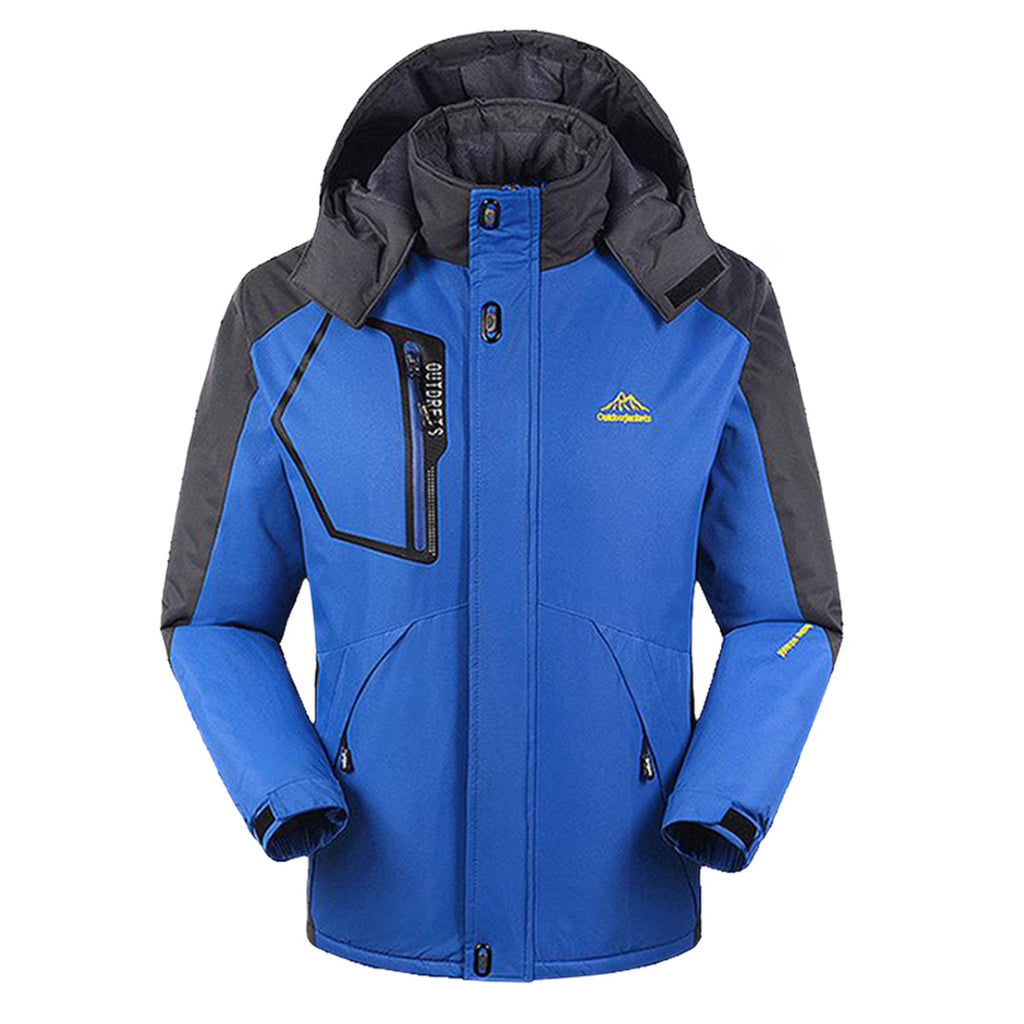 Blue Waterproof Ski Jacket with Removable Hood B835430